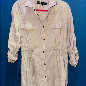 Zara Cream Utility Jacket